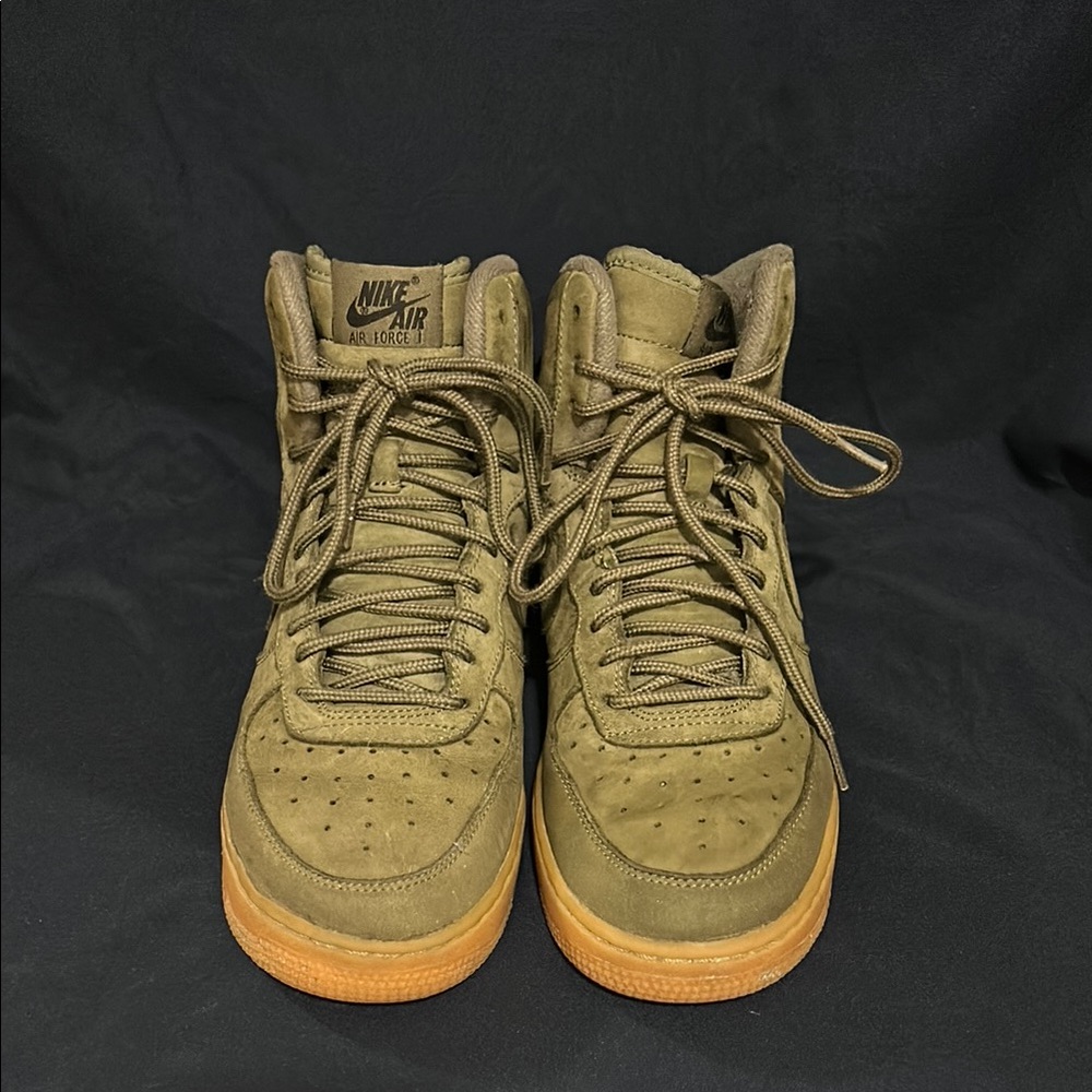 Nike Air High-Top Sneakers in Army Green and Tan